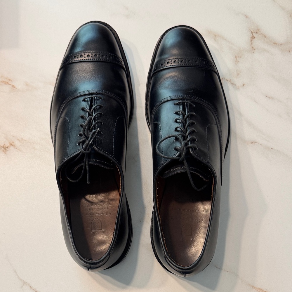 Allen Edmonds Fifth Ave Black Leather Oxford Shoes sz 10.5 D